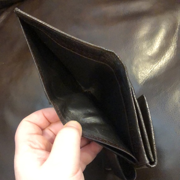 W GUCCI GG Trifold Canvas Jacquard Wallet Brown Leather Coin Purse Credit Cards - Picture 11 of 17